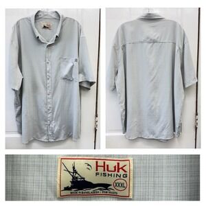 Huk Kona Fishing short sleeve button down shirt lightweight men's xxxl outdoor